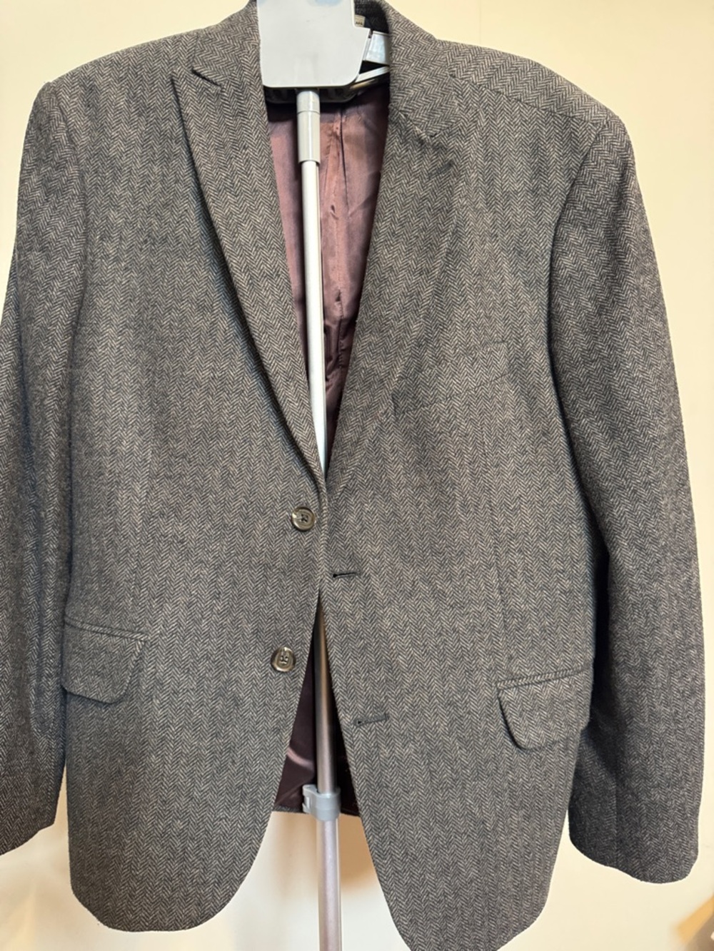 Banana Republic Gray Herringbone Sport Coat
